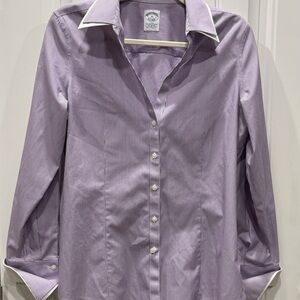 Brooks Brothers Purple Stripe Shirt EUC